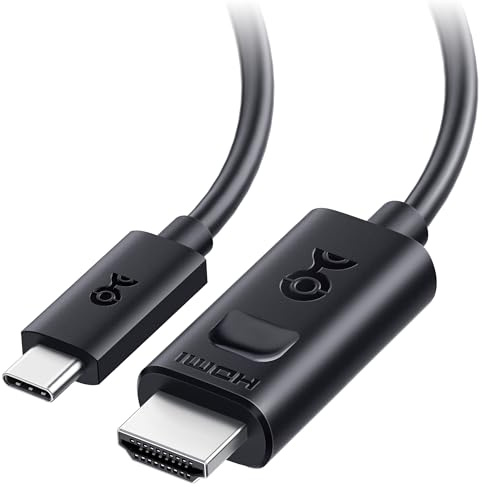 Cable Matters Unidirectional USB C to HDMI 2.1 Cable - 15ft, Support 4K@240Hz and 8K@60Hz, HDR - Thunderbolt 4, Thunderbolt 5, USB 4 Compatible with MacBook Pro, XPS, ThinkPad - Max 4K@60Hz on macOS