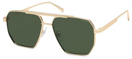 SOJOS Retro Quadratische polarisierte Sonnenbrille Damen Herren Vintage Sonnerbrillen mit UV400 Schutz SJ1161-56”