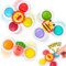 Muyohix Jouets à Ventouse pour Bébé, 3 Pièces Spinner Bébé Ventouse, Jouets de Bain Bebe, Jouet de Douche, sans BPA, Jouet d'éveil et Sensoriels Éducatifs pour 10 Mois et Plus