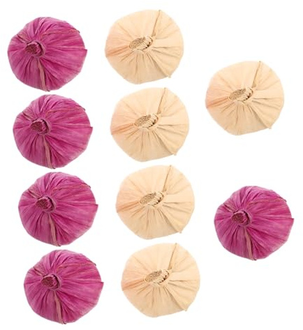 POPETPOP Lot de 10 Accessoires Décoratifs D'ail Artificiel en Écume, Design Réaliste, Facile à Nettoyer, pour Décoration de Restaurant et Studios Photo