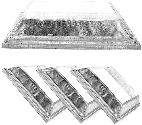 DIYEAH 4pcs Iron Feet Deck Post Base Covers Square Brackets for Railing Post Cover Replacement Plated Deck Base Plate for Porch Decking