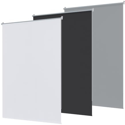 UISEBRT Verdunklungsrollo ohne Bohren Rollos für Fenster 80x210 cm Klemmfix Rollo Seitenzugrollo Sichtschutz Sonnenschutz (Grau)
