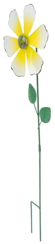 GALPADA Decoración Jardín Exterior Flor Metálica Giratoria Resistente Hierro para Césped Patio Paisaje