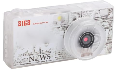 Denash Cámara Digital con Llavero, Grabadora de Vídeo 2K de 12 MP con Pantalla de 1,47 Pulgadas, Enfoque Automático, Lente Gran Angular de 110°, 6 Filtros, Linterna Integrada, par (Transparente)