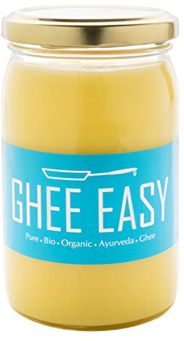 Ghee Easy Ghee Biologique 245g - Beurre Clarifié de Haute Pureté Pour la Cuisson et les Fritures - 100% Biologique - Parfait Pour les Régimes Paléo et Céto - Sans Lactose et Sans Gluten - Ayurveda