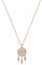 Amor Kette mit Anhänger 925 Sterling Silber Damen Halsschmuck, mit Zirkonia synth., 45 cm, Roséfarben, Traumfänger, Kommt in Schmuck Geschenk Box, 2022474