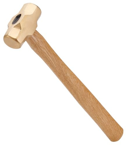 BENECREAT Vorschlaghammer Aus Messing, 23cm Langer Hammer Zur Schmuckherstellung, Hämmer Mit Buchenholzgriff Für Die Schmuckherstellung