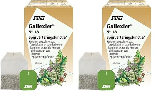 Salus - Gallexier - 15 Sobres - Elaborado con una Selecta Mezcla de 9 Plantas Medicinales - Contribuye al Buen Funcionamiento del Sistema Digestivo - Ayuda a Realizar una Correcta Digestión
