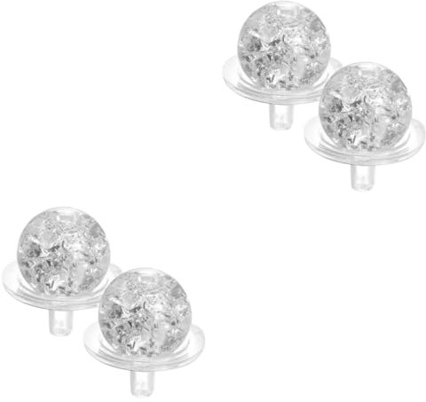 YARNOW 2 Sets Handmade Glass Ball Ornament Desktop Glass Ball Decor for Living DIY Fountain Art Crafts