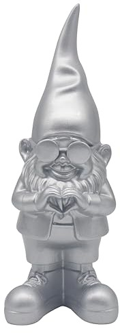 Lesser & Pavey Gnomes Home Decor Figurines & Ornaments For Home & Office | Decorative Home Accessories Statues For Indoor & Outdoor | Lovely Gifts for Women & Men Love Hand Silver 20 Cm