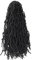 Faux Locs Crochet Hair, Butterfly Locs Crochet Hair, 12 mèches de perruques tressées, Soil à haute température Pré-bouclée pour les femmes noires