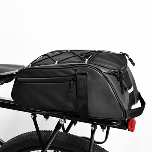 Rarapop Hinterradtasche Gepäckträgertasche, 8L Wasserabweisende Fahrradtasche für Rennrad und Mountainbike, Fahrradkofferraum Gepäckträger mit Schultergurt für Pendler Reisen Outdoor