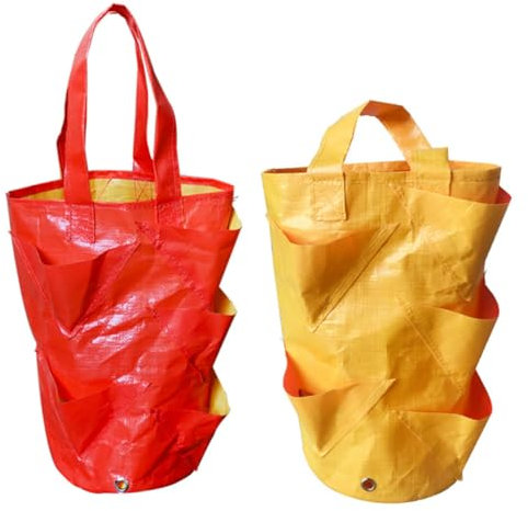 TOYANDONA 2pezzi Per Piantare Resistente Intemperie Tasche Verticali Contenitore Per Piantagioni Sospeso Per Vivaio Piante e Riutilizzabile Per Balcone e