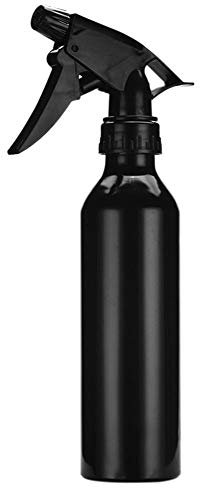 250ml Flacone Spray per Parrucchiere Bottiglia Spray Vuota in Lega di Alluminio Spruzzino Nebulizzatore Parrucchiere Ricaricabile Bottigliette Spray per Parrucchieri (Nero)