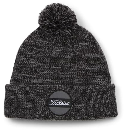 Titleist Junior Boardwalk Pom Pom Golf Beanie, Heather/Black, One Size Fits All