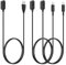 Simpeak 3-Stück Ladekabel Kompatibel mit Huawei Watch Fit 3 /Fit2/Fit/Band 10/9/8/7/6, 100cm Ersatz USB Kabel und Type C Ladekabel - Schwarz