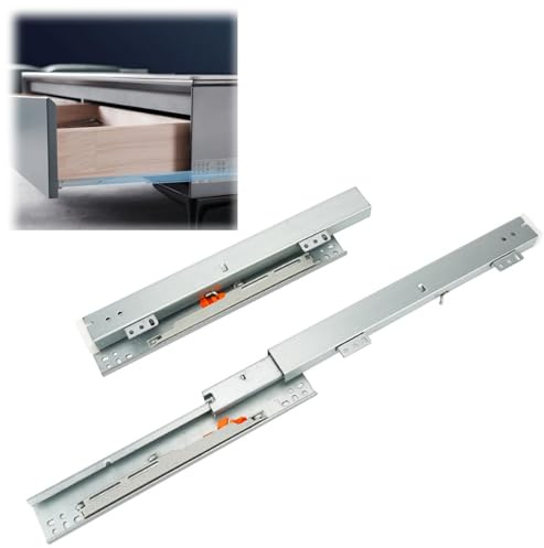 Tunglastutdrag 2 stycken lådskenor helutdragbar skenor, undergolvsstyrningar, golvmontering, skensystem, tunga lastutdrag (50 cm)
