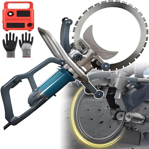 ErShangMao Professional Electric Concrete Circular Saw Machine - 8800w/3000rpm Brushless Motor,Visual Water Pump Kit,Multi-Blade Compatibility For Road/Window/Door Renovations,Cutting29cm