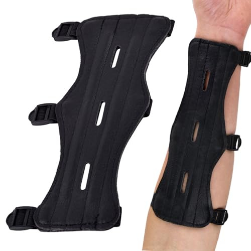 VBSYUYQ Archery Arm Guard with Adjustable Straps & Buckles, Forearm Protection for Youth & Adults, Lightweight Archery Accessory