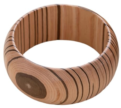 XIAOQENAN Retro Wide Wooden Bangle User Friendly Handmade Jewelry Smooth Finishes Lightweight Sturdy Wrist Cuff For Women Men Artistic Carved Wooden Bangle, One Size, as described