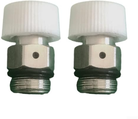 Yuanpgky Juego de 2 válvulas automáticas de purga de radiador, liberación de aire de calentador de cobre para sistemas de calefacción central, para uso residencial o comercial (cobre 1/4)