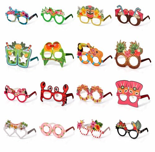 GSrenyu 16 Pairs Beach Pool Party Eyeglasses Hawaiian Novelty Sunglasses