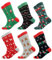 BISOUSOX Weihnachtsstrümpfe Bunte Socken Herren mit Motiv Xmas Socken Lustig