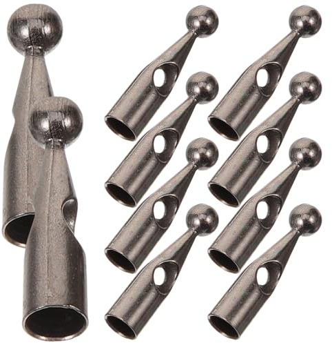 Yardwe 4Mm Perline Coda Ombrello 10 Pezzi Parti Di Riparazione Ombrello In Metallo Copertura In Osso Perline Testa Componenti Per Pieghevole Nero 2.
