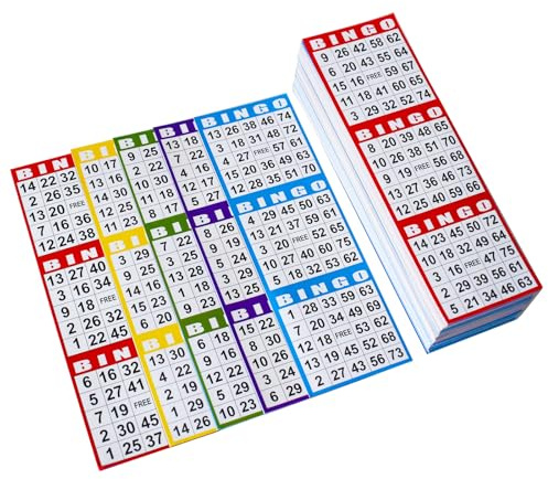 SEETOOOGAMES Bingo Paper Game Cards - 3 Card -100 Books of 5 Sheets