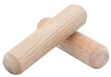 Chevilles en bois massif dur, Lot de 500 à 1000 goupilles M6/M8/M10 for tiroir d'armoire, tiges rondes cannelées for artisanat en bois, ensemble de goupilles de fixation for meubles(500pcs,M6 x 20mm)