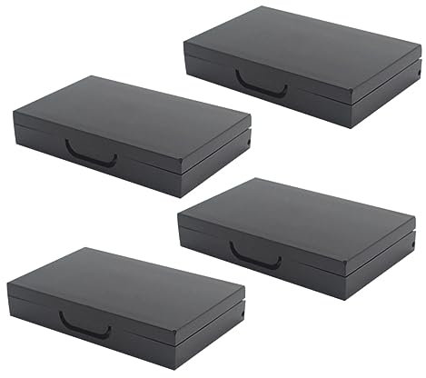 Baluue 4pièces Boîte à Fard à Paupières Vide Mini Palette Compartiments Noire Rangement Pratique Et Portable Pour Maquillage Quotidien Et Voyage