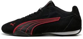 Puma Catch Suede Sneaker for Adults, Black (Black x Red), 10 UK