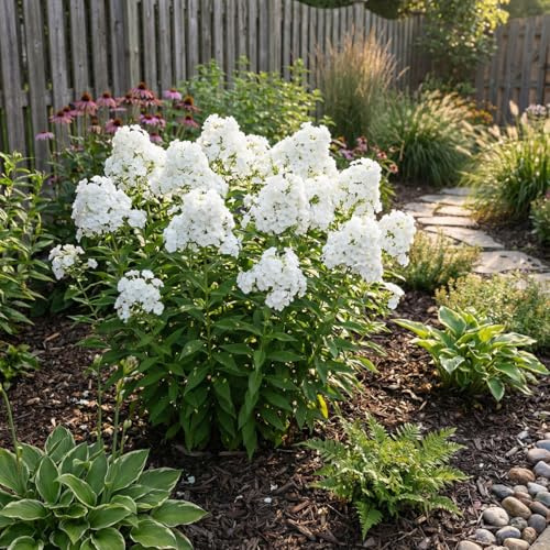 Bloomique - Juego de 3 - Phlox ‘David’ - Phlox - Resistente al invierno - Perenne - Floración blanca - Gaulteria - Altura 10-20 cm - Maceta 9 cm