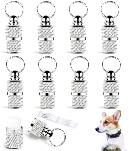 GHPKTOW 8 Pcs Pet Tags, Personalized Anti-Loss Pendant, Identification Tags for Dogs and Cats, Waterproof Labels, Address Labels for Pet Collar