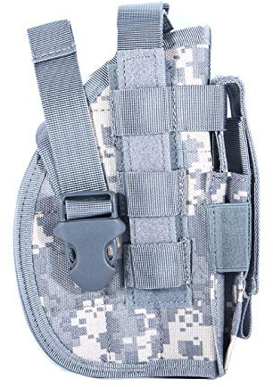 Gexgune Universal Tactical Gun Holster Droitier Molle Pistol Holster Combat Airsoft Ceinture Ceinture Holster Noir Tan Vert Multicam pour Droitier (ACU)