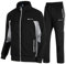 donhobo Herren Jogginganzug Trainingsanzug Sportanzug Fußball Sporthose Hoodie Hose für Gym Warm Tracksuit (02Schwarz, 2XL)