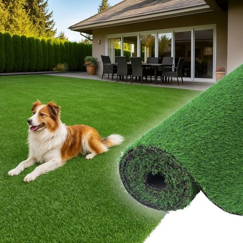 Exma Rollos de Cesped Artificial 2x5 Barato - Césped Artificial para Exterior Resistente y Suave - Rollo Cesped Artificial Terraza Compatible con Animales - Alfombra Césped Exterior 20mm