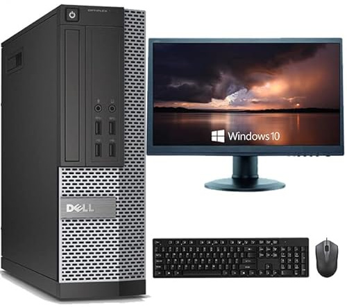 Gaming PC OptiPlex SFF Desktop Computer i7 3770 16GB RAM 256GB SSD + 1TB HDD + GT1030 2GB 22” New HDMI TFT + Gaming Keyboard & Mouse Windows 11 Pro