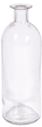 Rayher Glasvase, Höhe 20 cm, 7 cm ø, Öffnung 1,8 cm ø, Volumen 475 ml, Vase, Glas, rund, 46696000