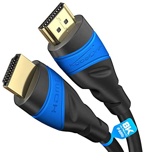 KabelDirekt – 8K & 4K HDMI Kabel – 2x 0,25m – Entwickelt in Deutschland – Für jedes HDMI-Kabel Setup (10K, 8K@60Hz & 4K@120Hz, High Speed HDMI mit Ethernet, Blu-ray, PS5, Xbox Series, Switch)
