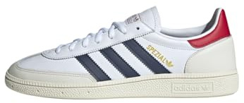 adidas Handball Spezial Mens Shoes, Cloud White/Shadow Navy/Team Victory Red, Size 9.5