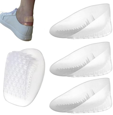 Cojín para el talón, almohadillas de gel transparente para una distribución uniforme de la presión, acolchado de panal reutilizable resistente, autoadhesivo, antideslizante, comodidad para hombres