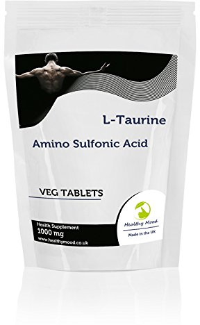 L-Taurine 1000mg 30 Veg Tablets Pills Health Food Supplements Nutrition Amino Sulfonic Ketoisocaproic Acid HEALTHY MOOD