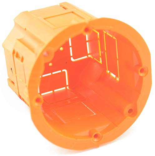 Hohl/Abzweigdose Ø 60 x60 mm Schalterdose Putzdeckel Unterputz Trockenbau orange - MKK® 10 Stück