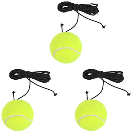Tennisball am Seil TIMESETL 3 Stück Tennisball an Schnur, Tennisball mit Schnur Elastischer Twistball Ersatzball mit Schnur für Tennistrainer, Tennisbälle mit Schnur für Erwachsene, Anfänger, Training