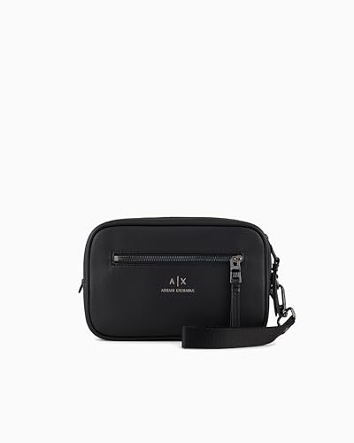 Armani Exchange Herren Eco-leather Travel Case Bag Reisetasche, Schwarz, Einheitsgröße