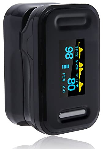 SPo2 Monitor, Pulse Oximeter UK adhere to NHS Guidance, Heart Monitor, Blood Oxygen Monitor, Fingertip – SPo2 Levels, CE Certified, All Age Group, Includes Lanyard, Manual & Batteries