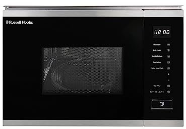 Russell Hobbs Built in 20 Litre Touch Control Digital Microwave with Grill, Defrost Setting, 5 Power Levels, 8 Autocook Settings, Stainless Steel, 1 Year Guarantee RHBM2002SS