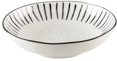 Aulica| Assiettes à soupe rayures noires et blanches