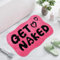 Waslary Get Naked Badmatte 50×80cm, Badezimmerteppich Badmatten rutschfest Absorbierende Badteppich,Rot
